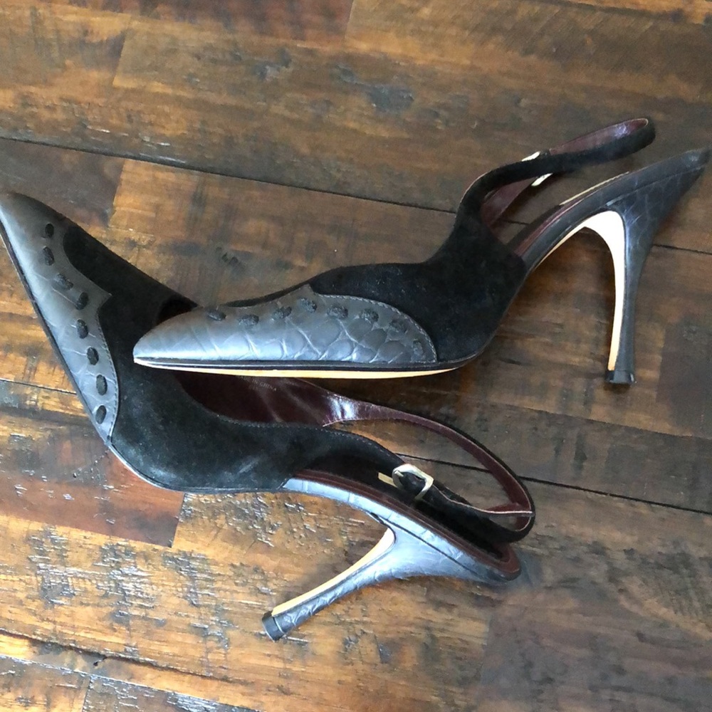 Max Studio Classic Black Slingbacks